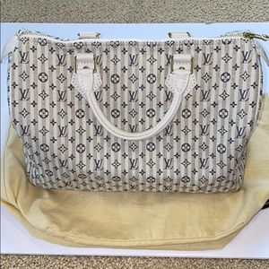 💯 Authentic Louis Vuitton Mini Lin Speedy